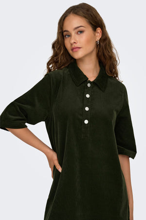 Nessa Cord -Kleid - Kolophonium