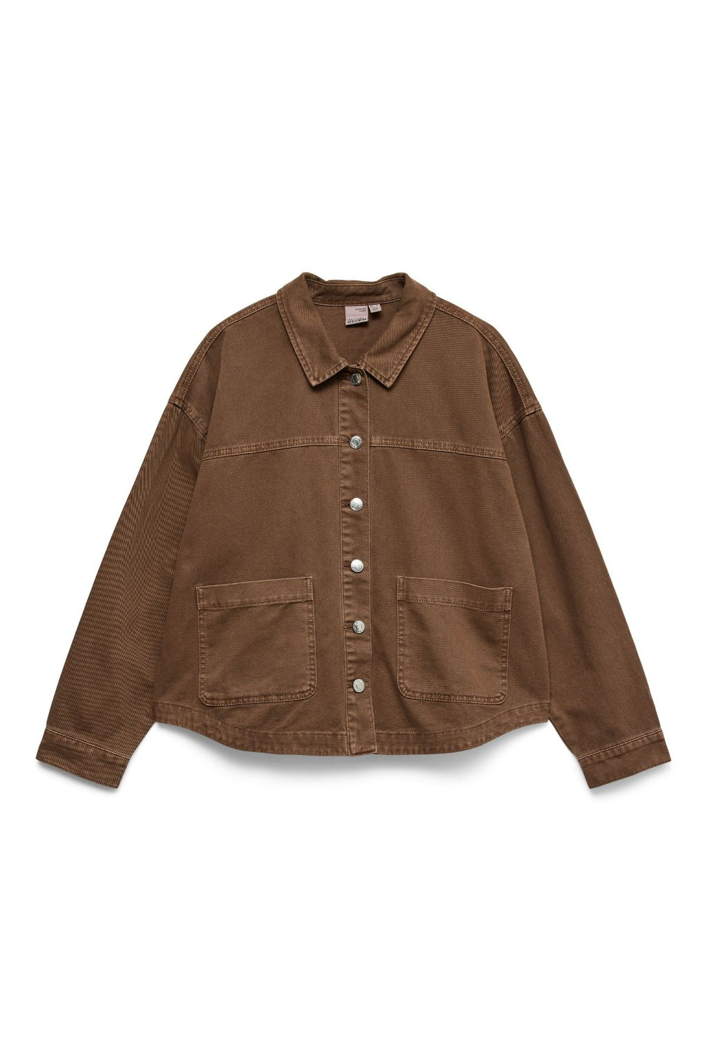 Jamie Denim Shacket Mix – Kakaobraun: Gewaschen