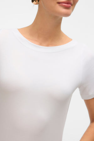 Panda-Modal-Top – leuchtendes Weiß