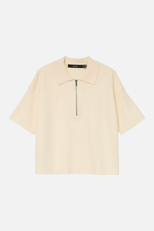 Gold 2/4 Poloneck Pullover - Birke