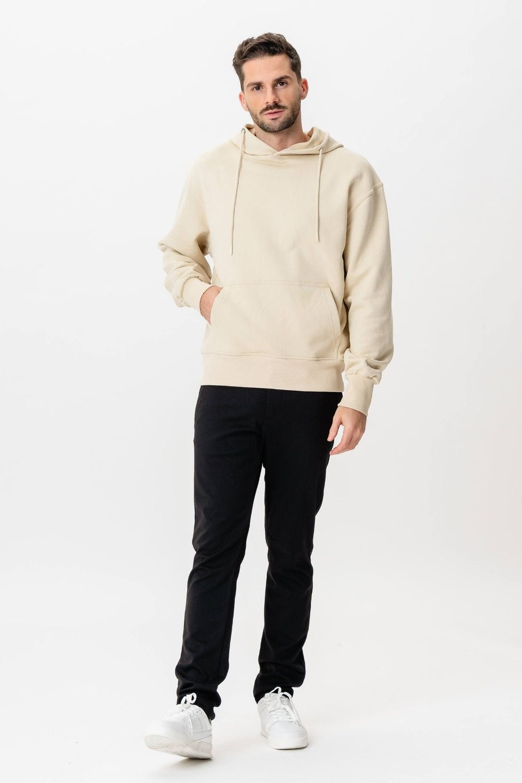 Schwerer Hoodie - Beige