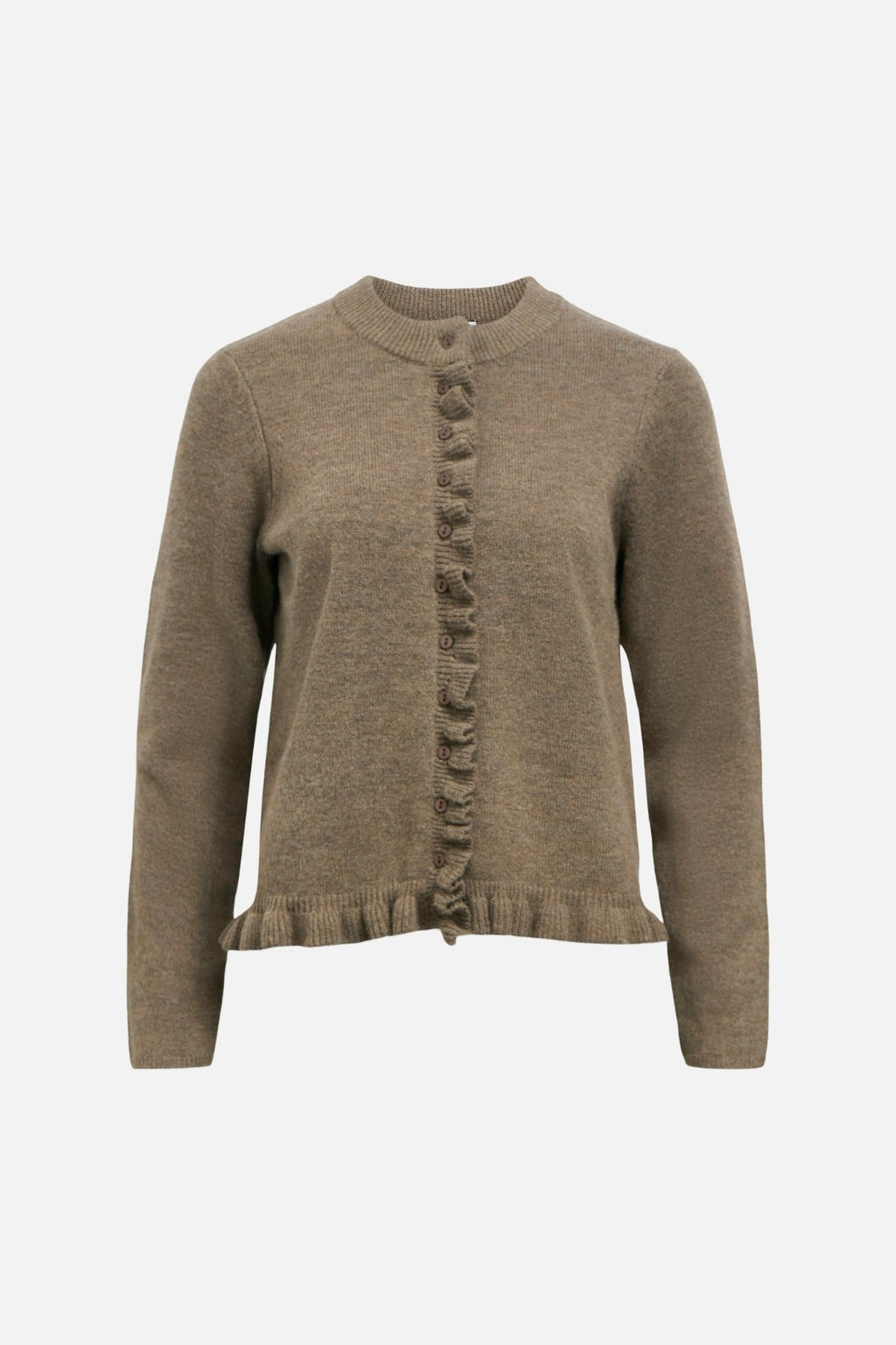 Elva Strick -Strickjacke - Morel Melange