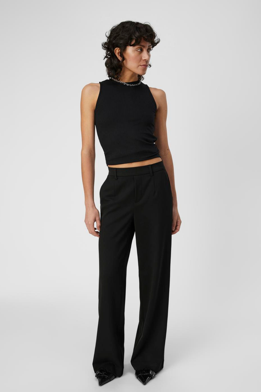 Lisa breit Pants - Schwarz