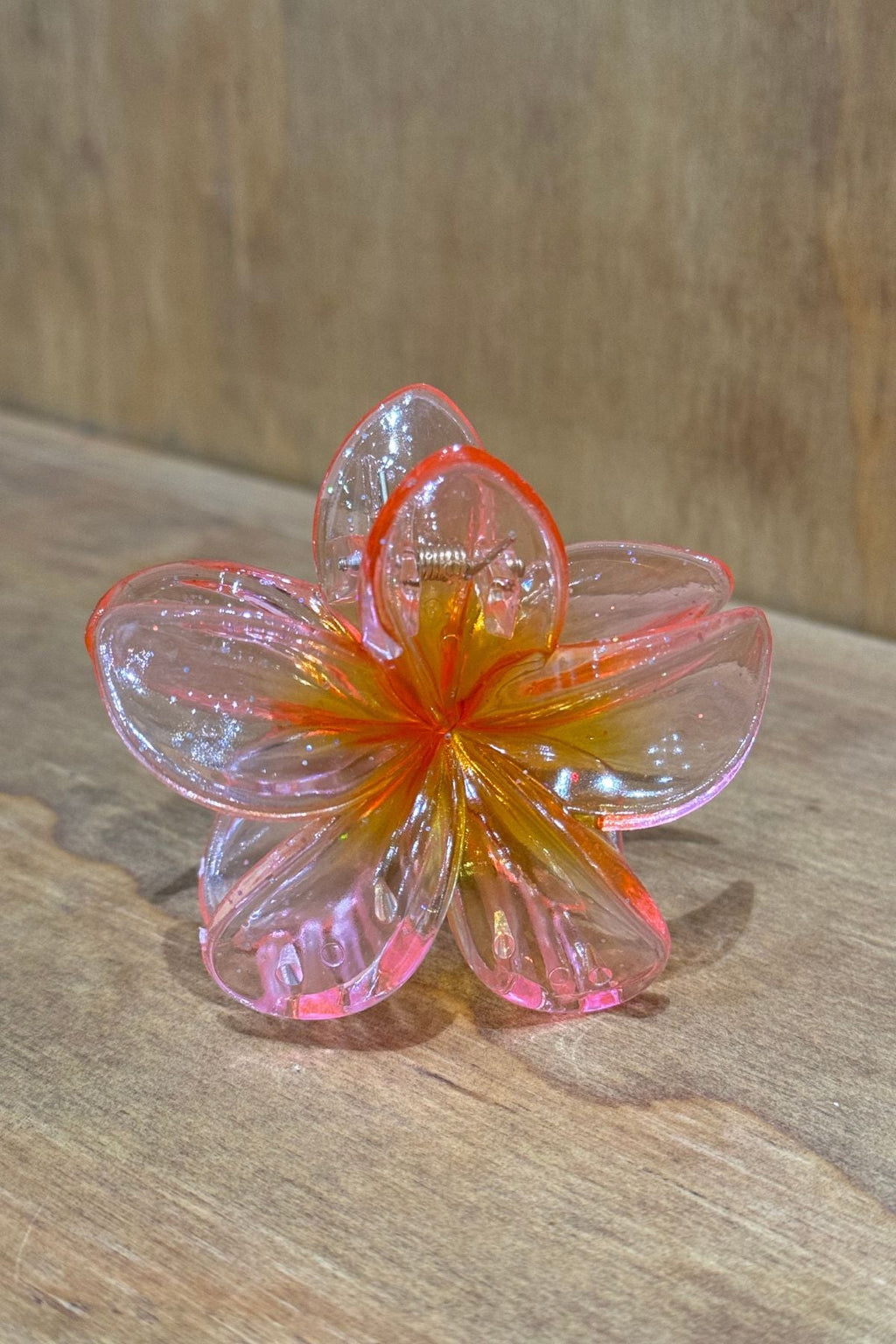 Blumenhaarclip - Pink/Orange