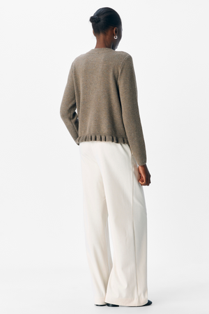 Elva Strick -Strickjacke - Morel Melange