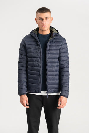 Leichte Pufferjacke mit Kapuze - Navy