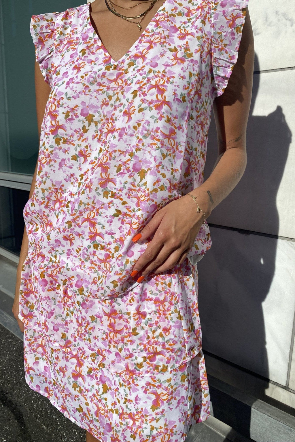 Star Frill V -Ausschnitt Bluse - Tofu Darling Ditsy