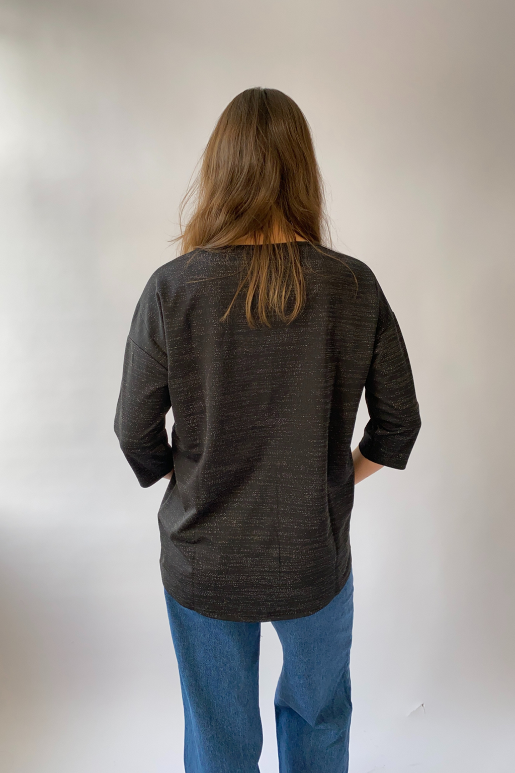 Malena Lurex Bluse - Silber