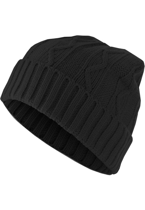 Next Beanie Cable Flap - Black - TeeShoppen Group™ - TeeShoppen