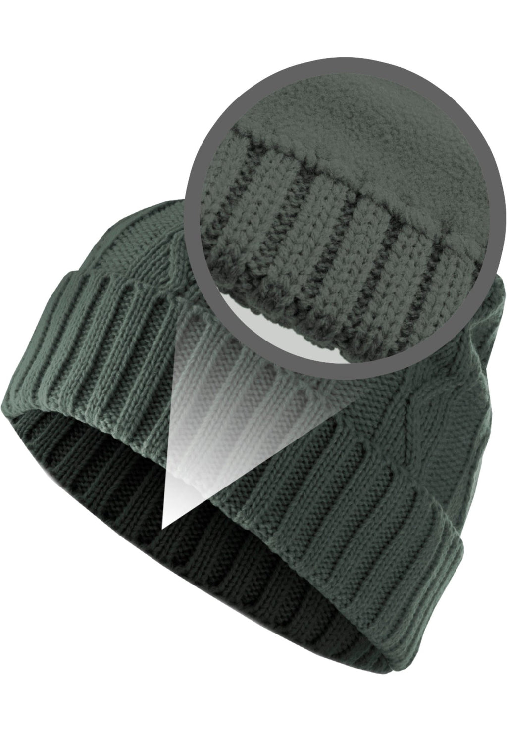 Next Beanie Cable Flap - Holzkohle