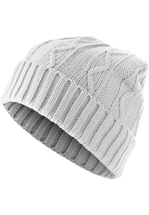 Next Beanie Cable Flap - White - TeeShoppen Group™ - TeeShoppen