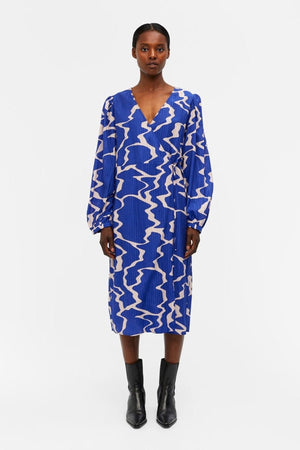Vanja Wrap Kjole - Clematis Blau