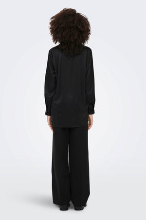 Victoria Satin Kleid - schwarz