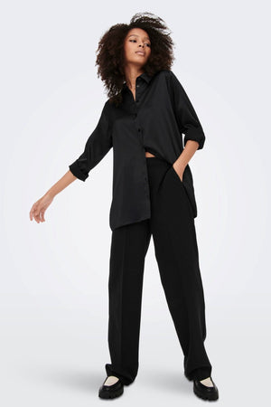 Victoria Satin Kleid - schwarz
