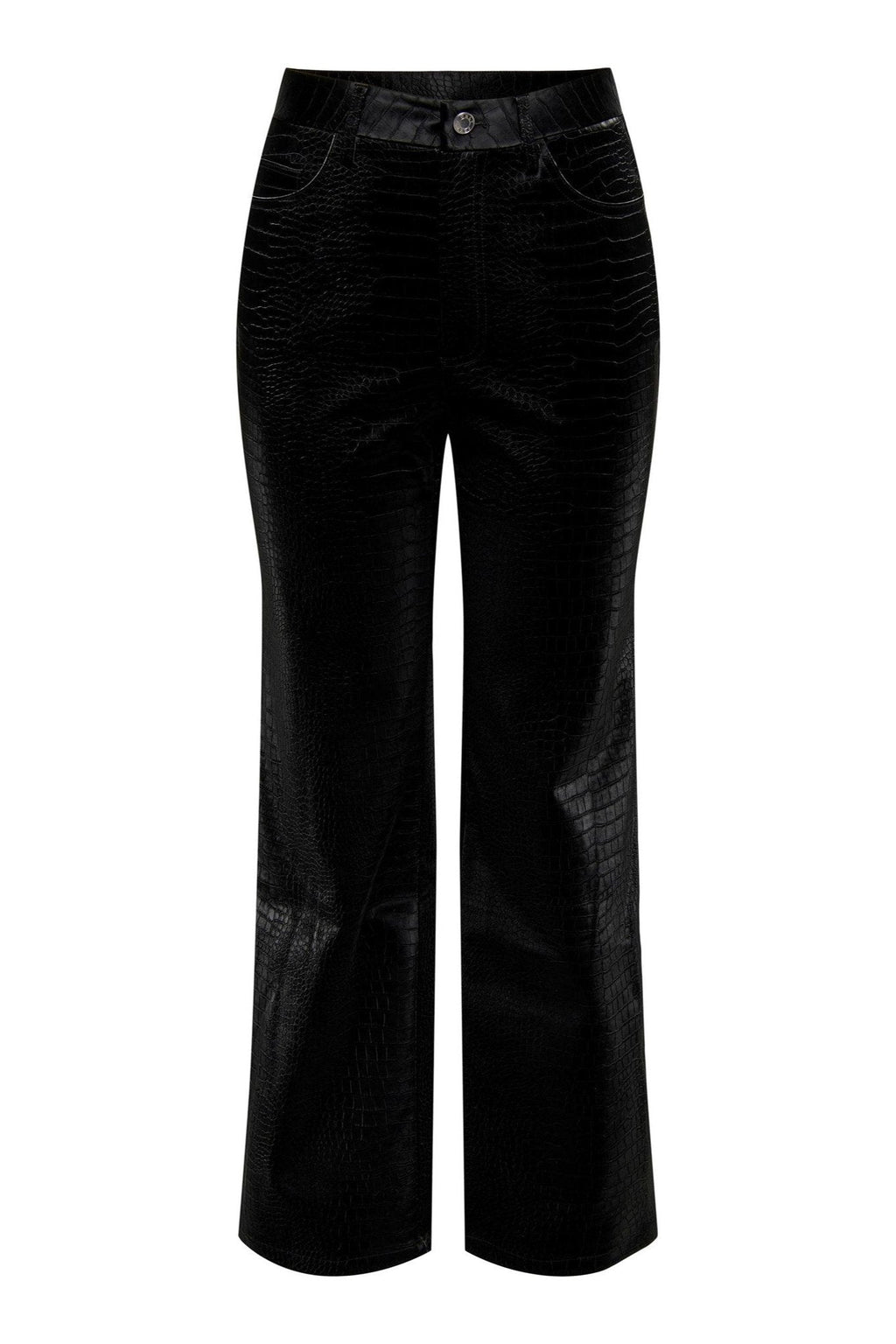 Alma Croco Pants - Schwarz