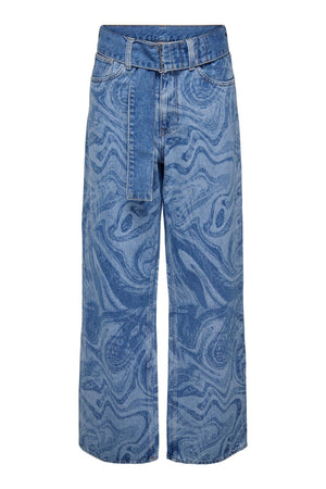 Esther Hope Print - mittelblauer Denim
