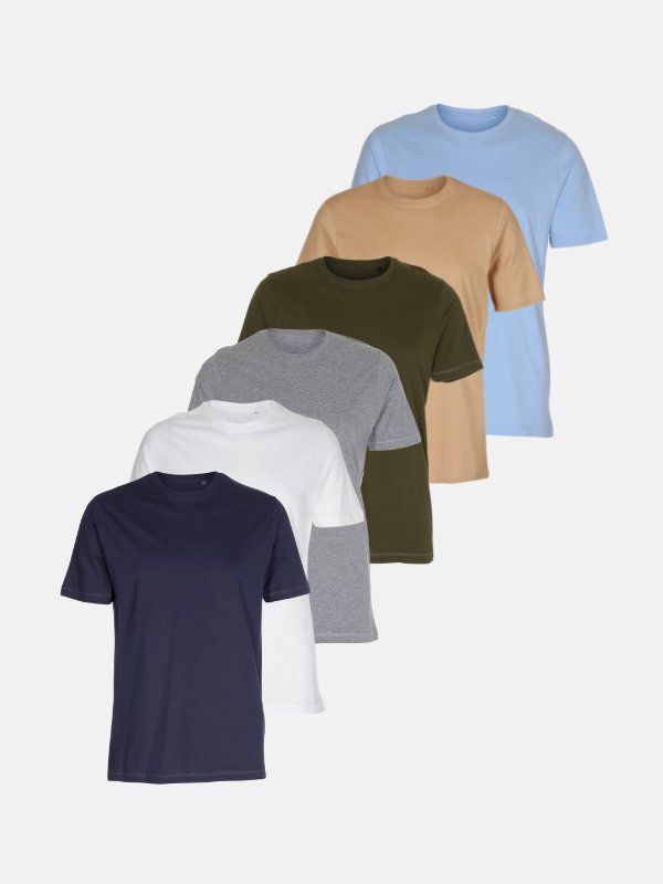 Bio Basic T-Shirts - Paketangebot 6 Stück (E-Mail)
