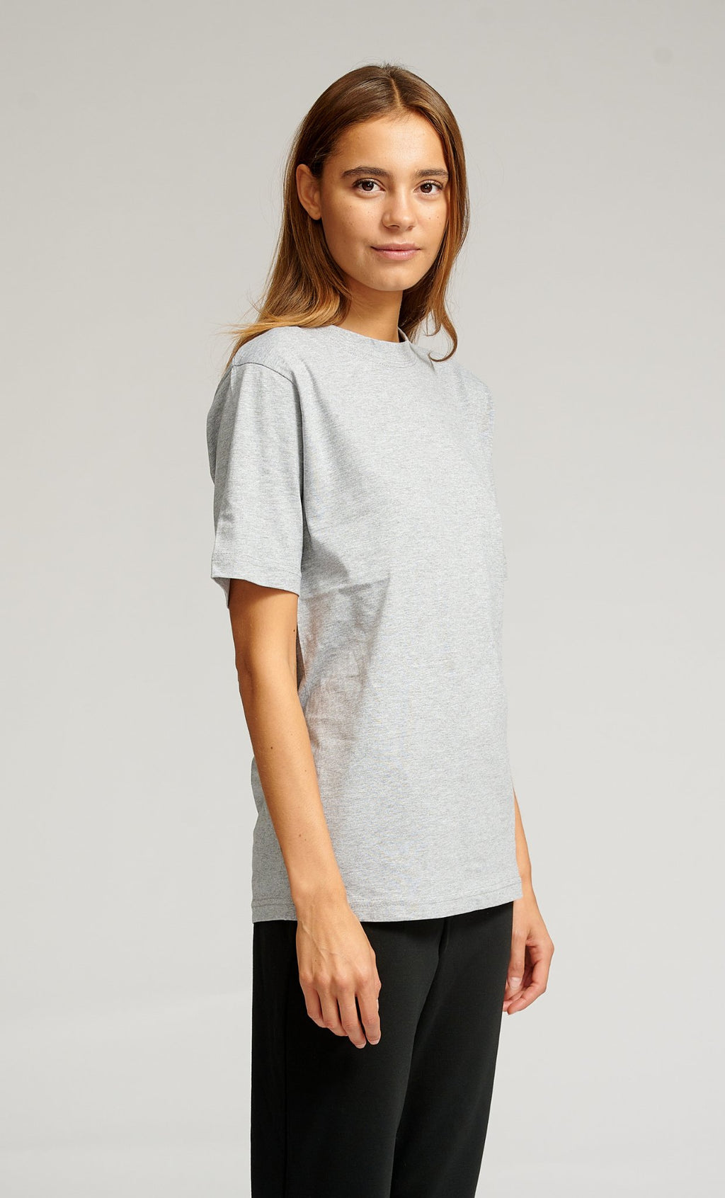 Oversized T -Shirt - graue Melange