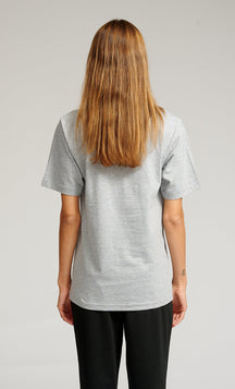 Oversized T -Shirt - graue Melange