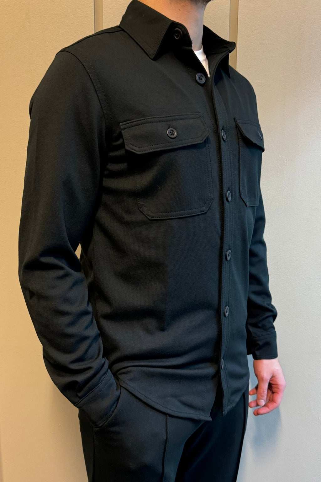 Performance Regular Overshirt - Schwarz