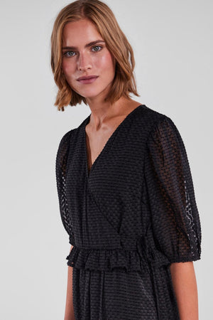 Agana Midi Kleid - schwarz