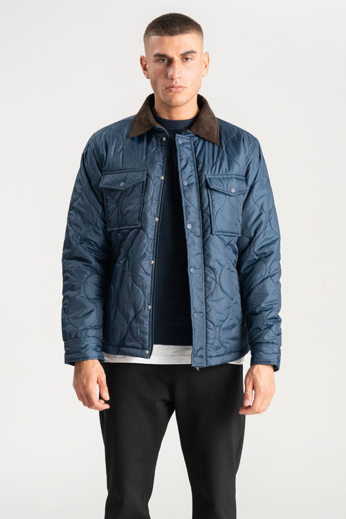 Quilted Jacket - Navy - TeeShoppen Group™