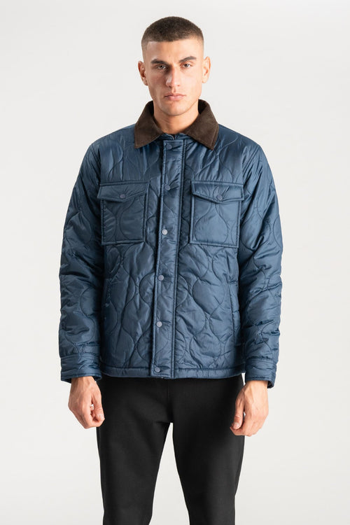 Quilted Jacket - Navy - TeeShoppen Group™