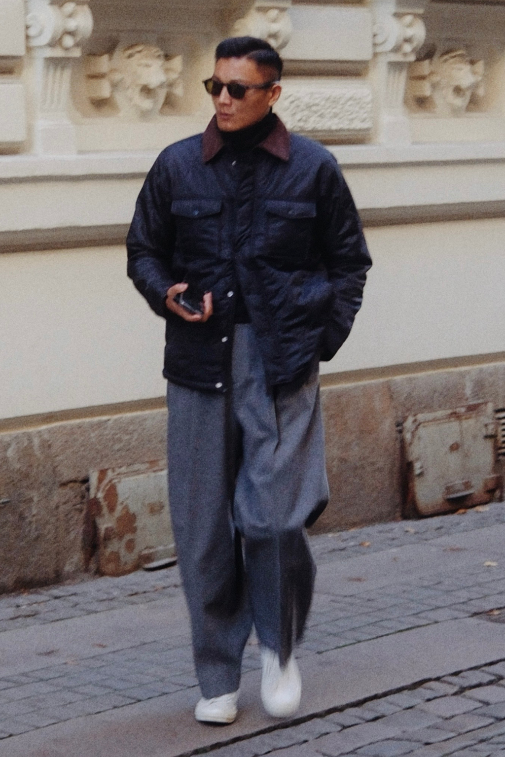 Steppjacke - Marineblau