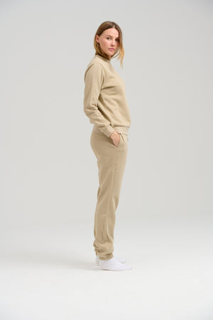 Basic Crewneck -Schweiß - dunkles Beige