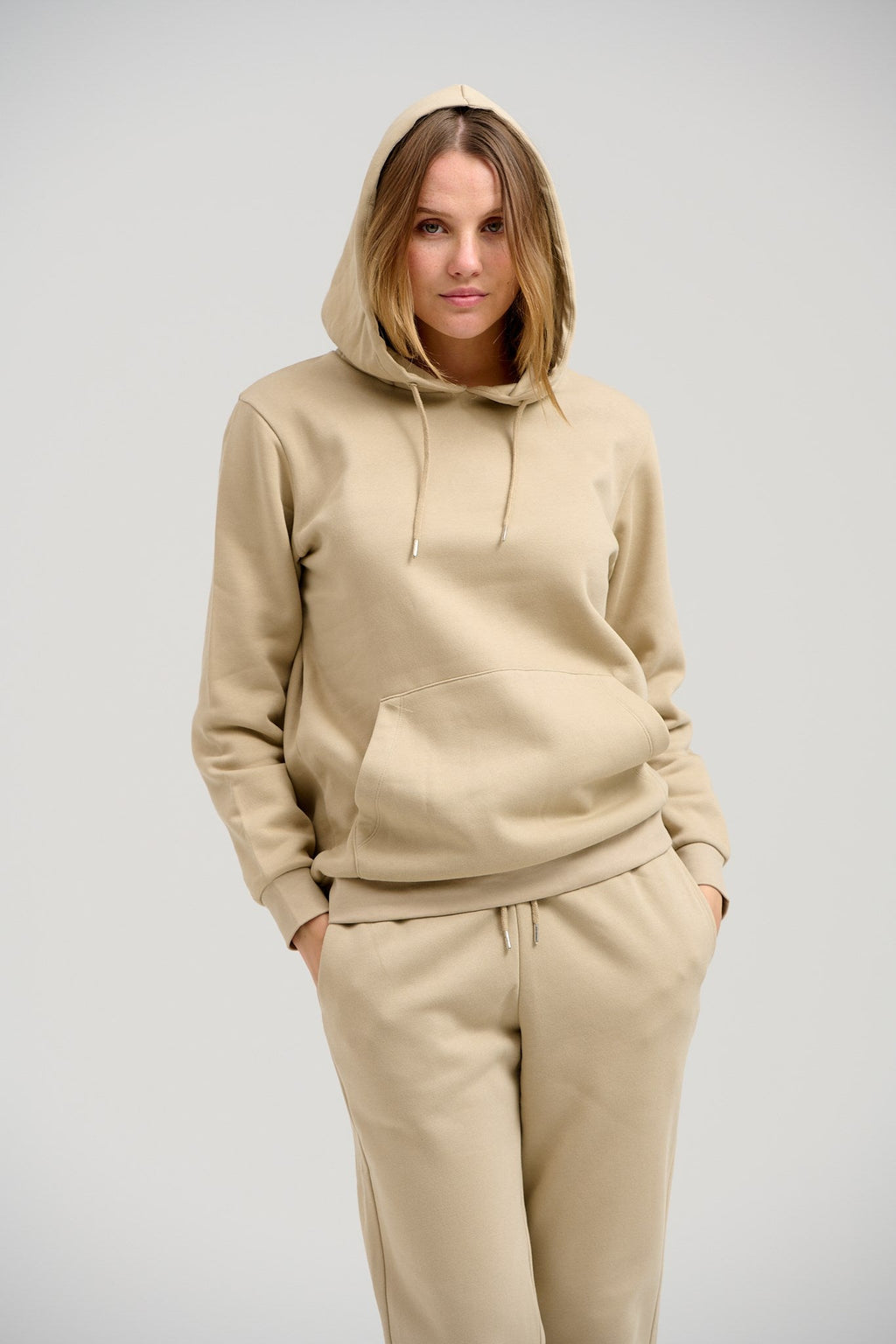Basic Hoodie -Schweiß - dunkles Beige
