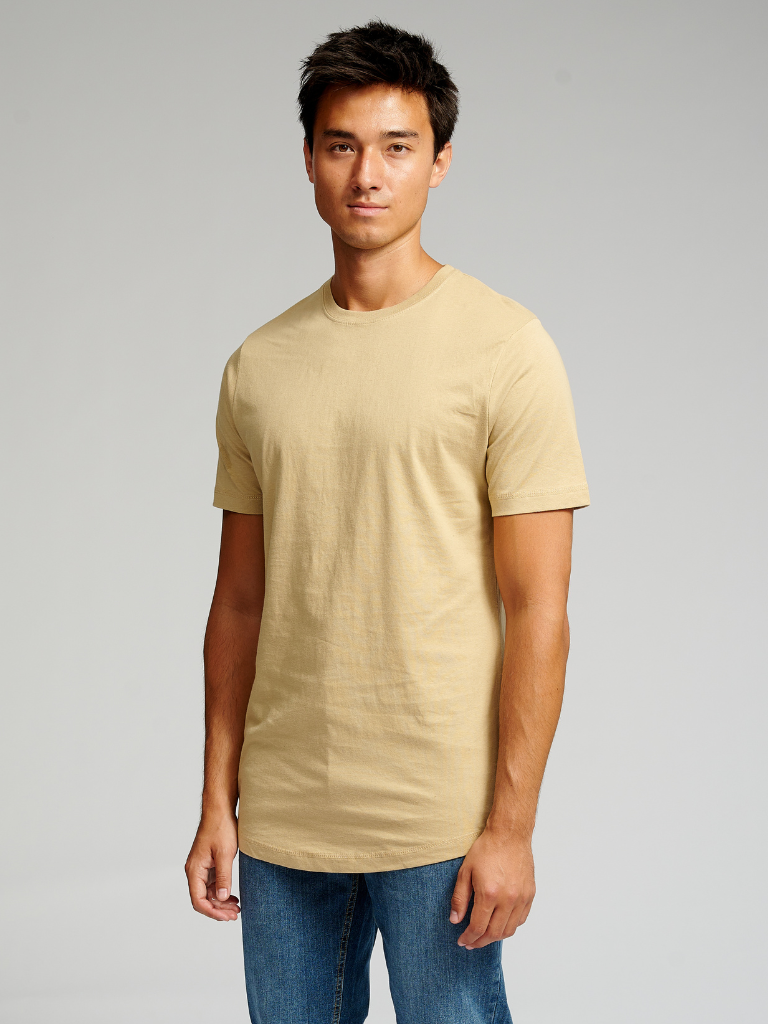 Langes T -Shirt - Beige