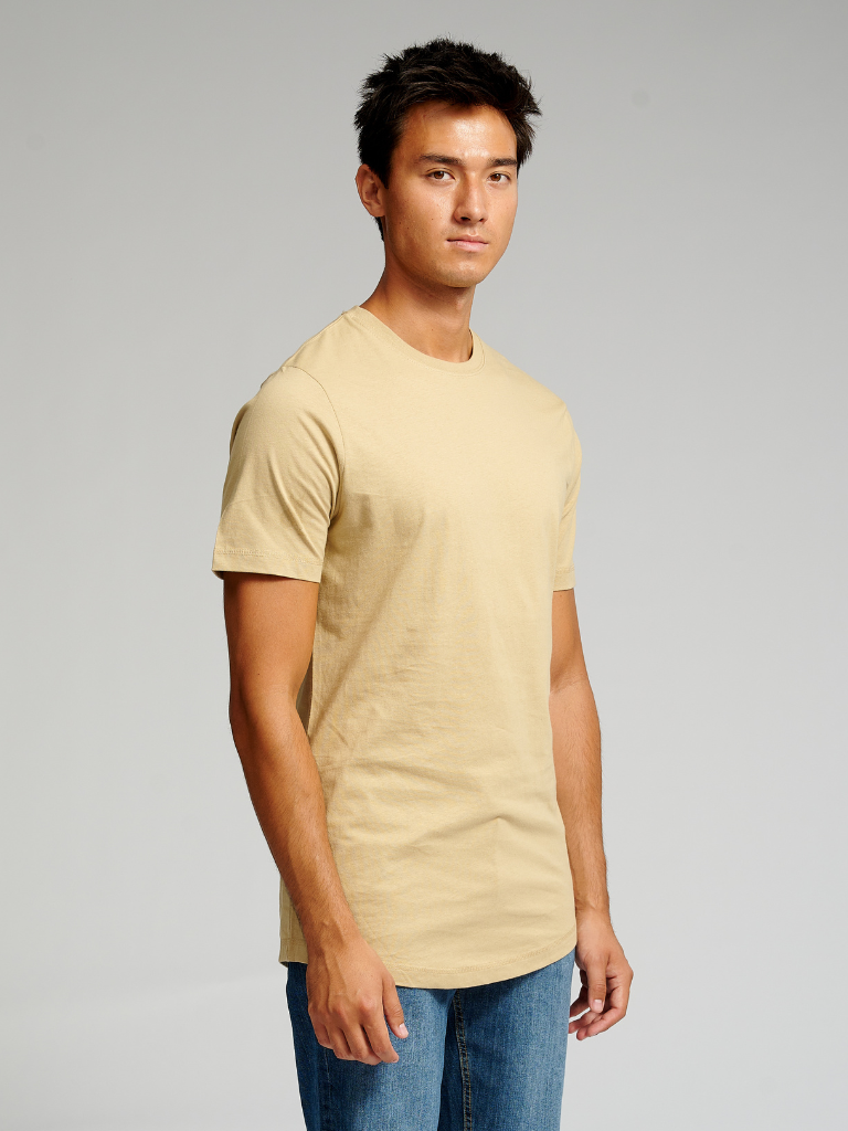 Langes T -Shirt - Beige