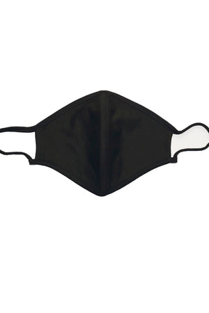 Stoffmaske mit 3 Schichten - schwarz (Bio -Baumwolle)