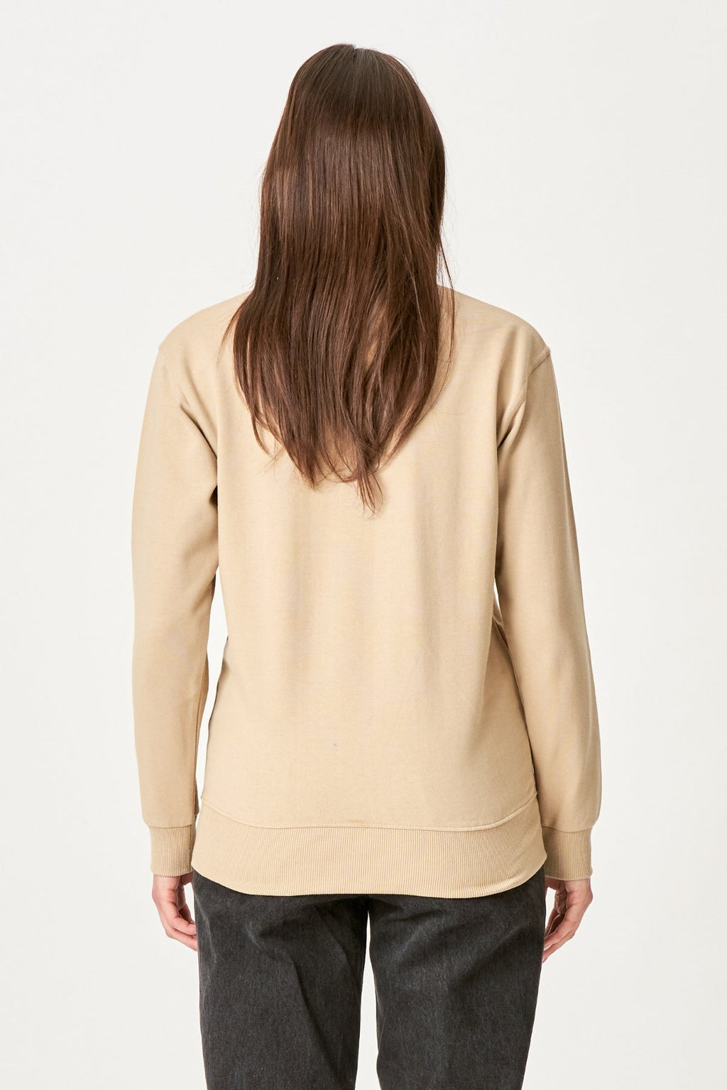 Basic Crewneck - Sand (Dame)