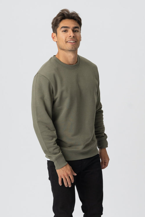 Sweatshirt Crewneck - Army Green - TeeShoppen Group™