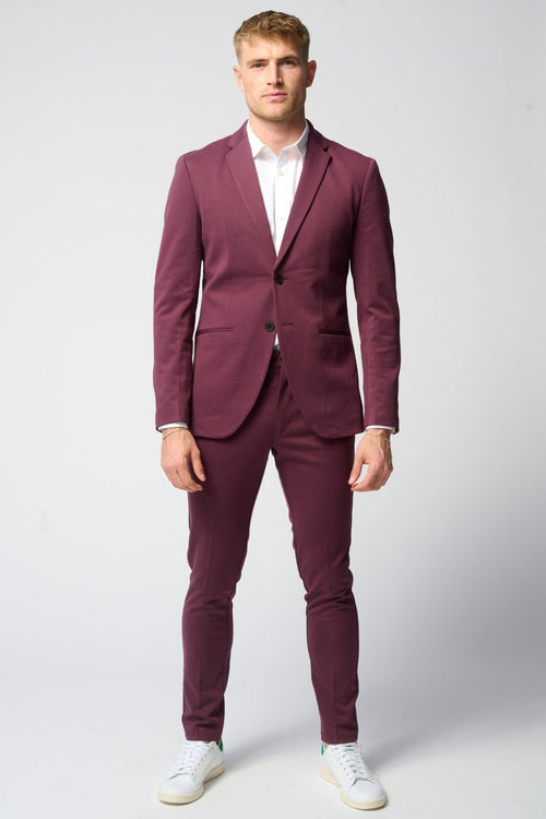 The Original Performance Suit™️ (Burgundy) + Shirt & Tie - Package Deal (V.I.P) - TeeShoppen Group™ - Suit - TeeShoppen