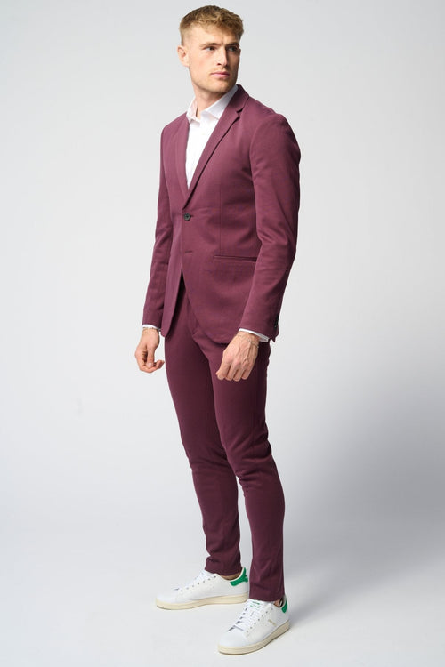 The Original Performance Suit™️ (Burgundy) + Shirt & Tie - Package Deal (V.I.P) - TeeShoppen Group™ - Suit - TeeShoppen