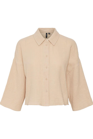 Natali Crop Shirt - Irische Creme