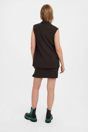 Troian Blazer Weste - Kaffeebohne