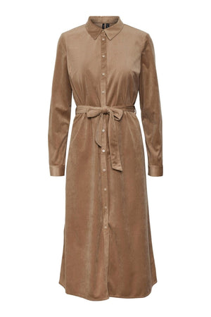 Ida -Kalb -Shirt -Kleid - Silver Mink