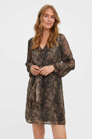 Nala V -Neck Kjole - Silver Nerk