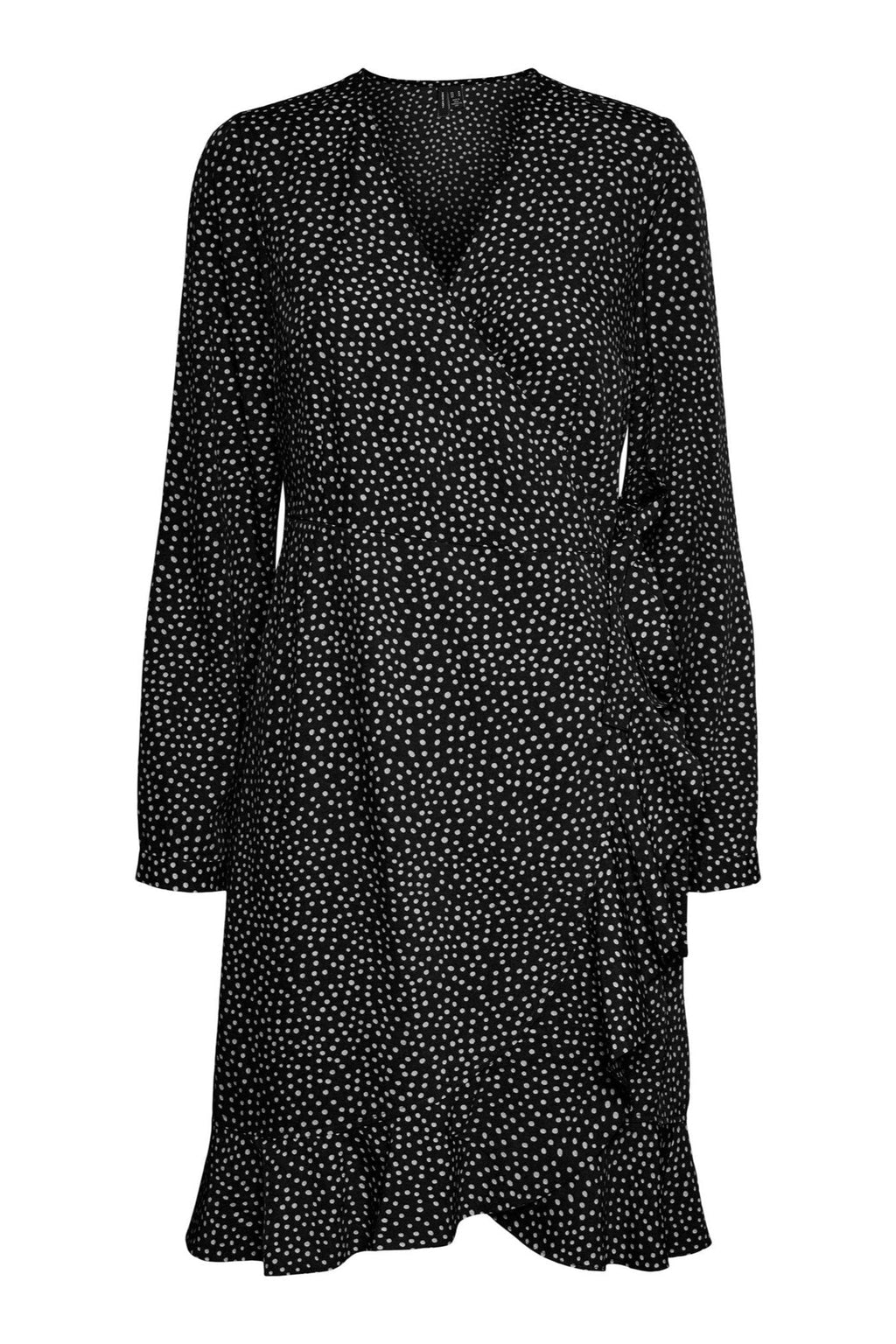 Henna Wrap Rackkleid - Schwarz/Schneewittchen