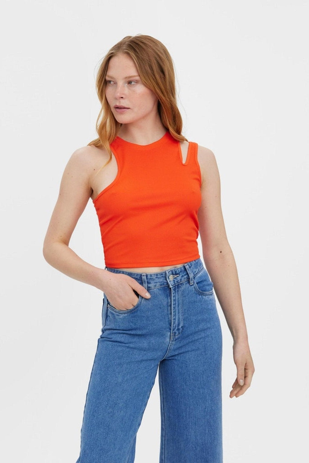 Ofelia Neia Tank Crop Top - Kirschtomate