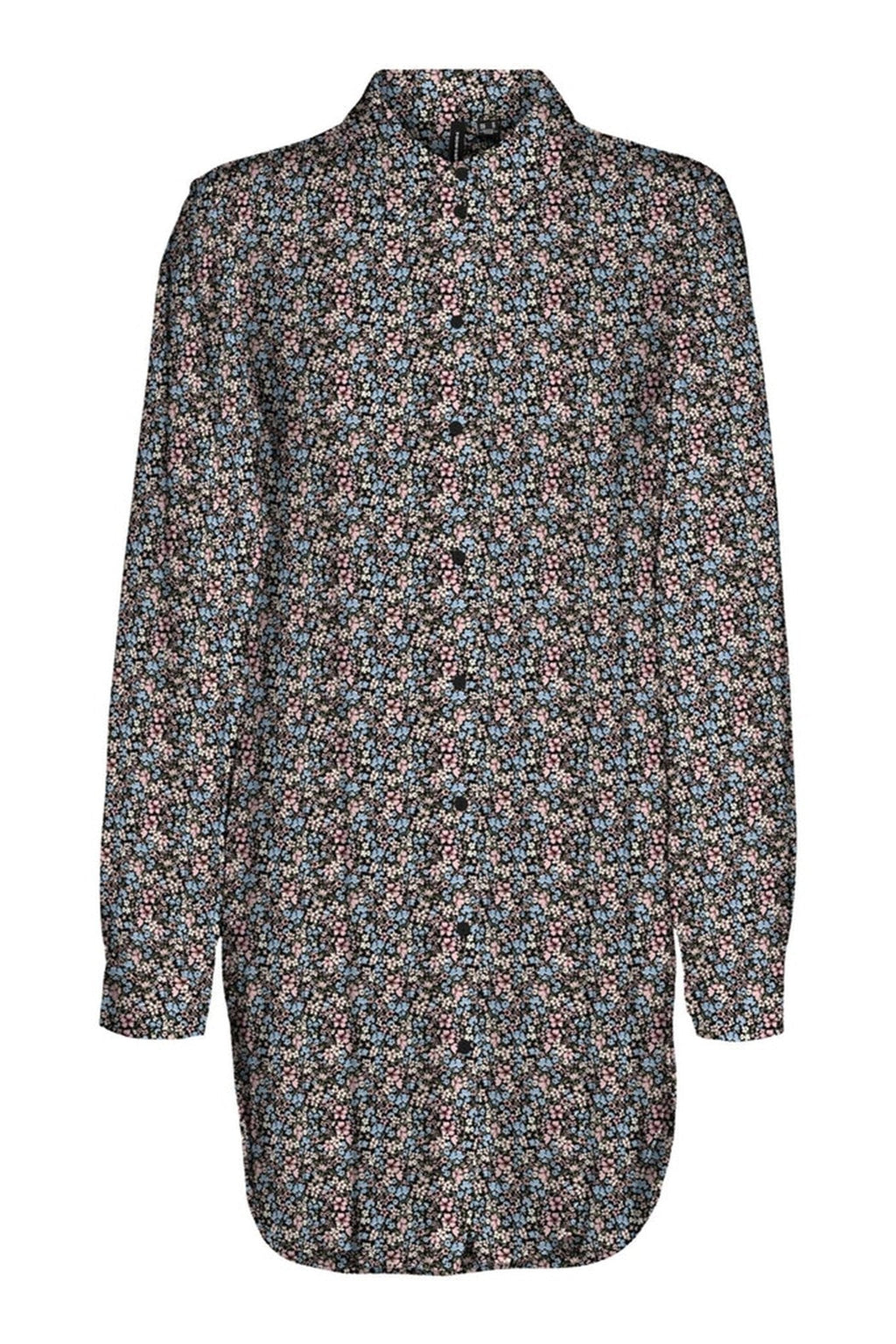 Einfaches langes Hemd - schwarz