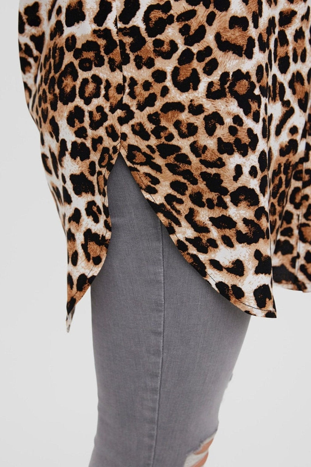 Einfaches langes Hemd - Tan