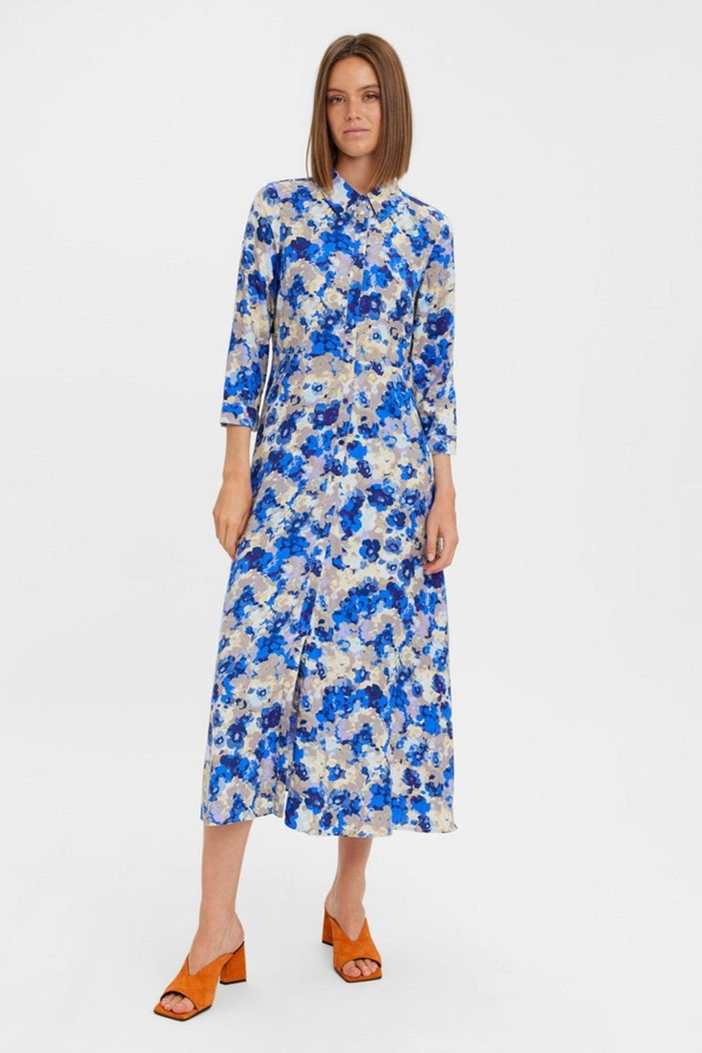 Elly 3/4 Hemdkleid - nautisch blau