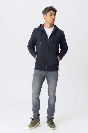 Zip Hoodie - Marineblau