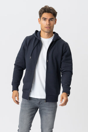 Zip Hoodie - Marineblau