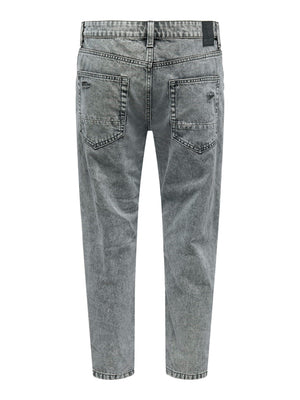 Avi Beam Crop Damage - Gray Denim - TeeShoppen Group™ - Jeans - Only & Sons