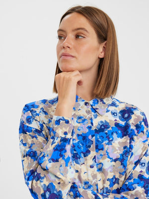 Elly Longsleeve Shirt - Nautical Blue - TeeShoppen Group™ - Formal Shirts & Blouses - Vero Moda